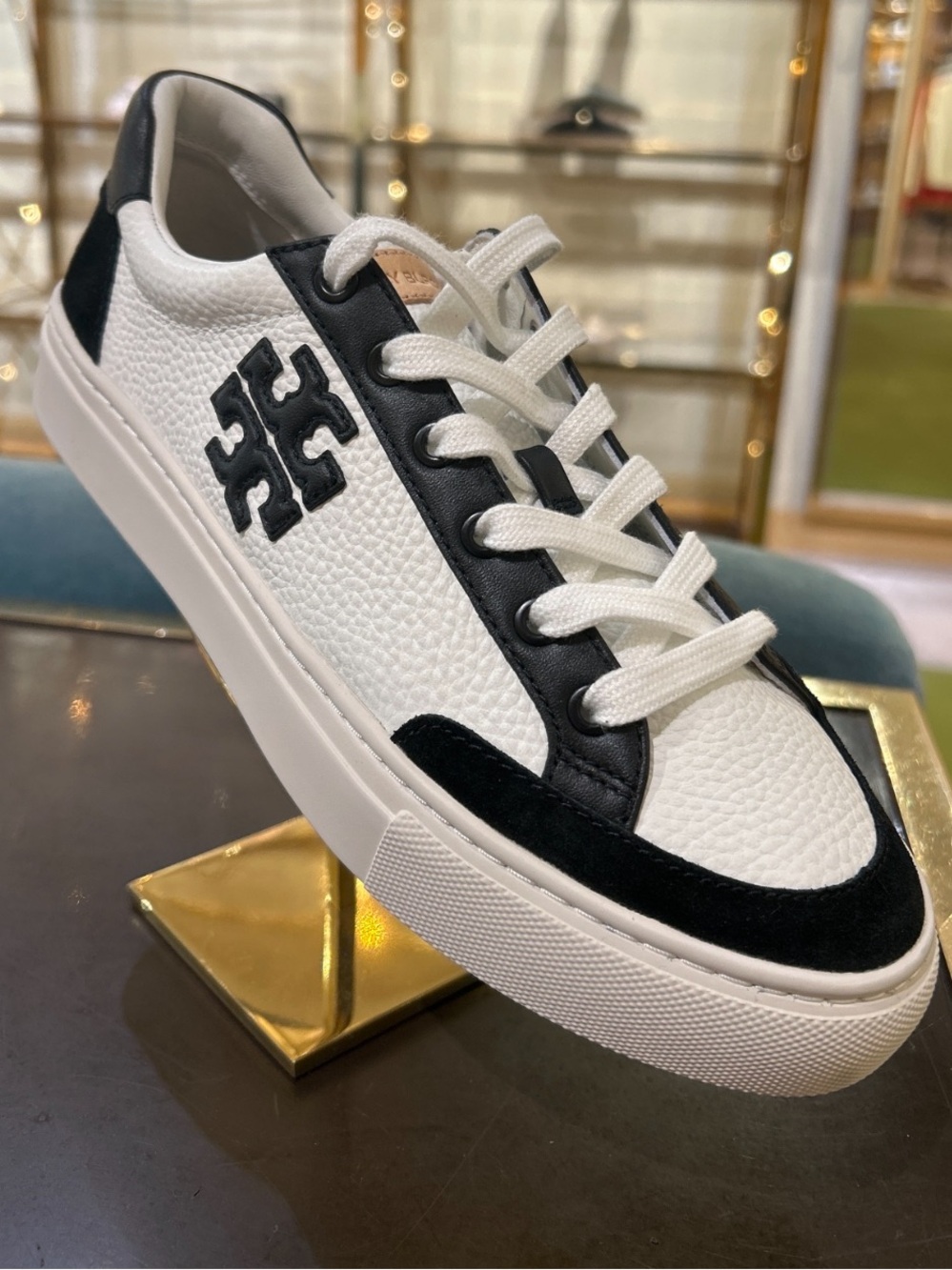 Tory Burch ColorBlock T Logo Nappa Soft Leather Sneaker